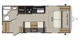 Passport 195RB 2018 floor plan