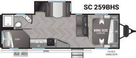 Shadow Cruiser 259BHS 2020 floorplan