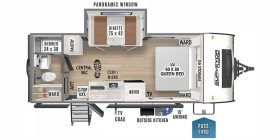 2024_ForestRiver_Surveyor_19RBLE floor plan