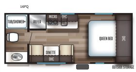 Wolf Pup 16FQ 2019 (Floor plan)