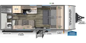 Wolf Pup 16FQW 2023 floor plan