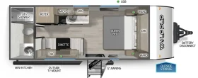 Wolf Pup 16FQW 2027 floor plan