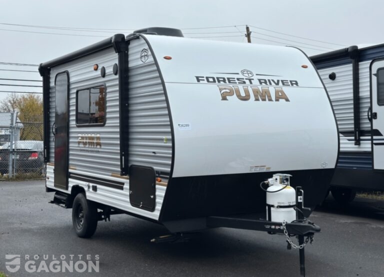 Roulotte de voyage Puma 12FBCE 2026 neuve, revêtement aluminium, 18,6 pieds