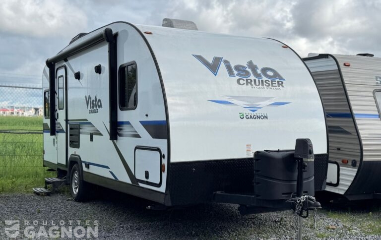 Roulotte de voyage usagée Vista Cruiser 19ERD 2021 vue extérieure compacte avec design moderne